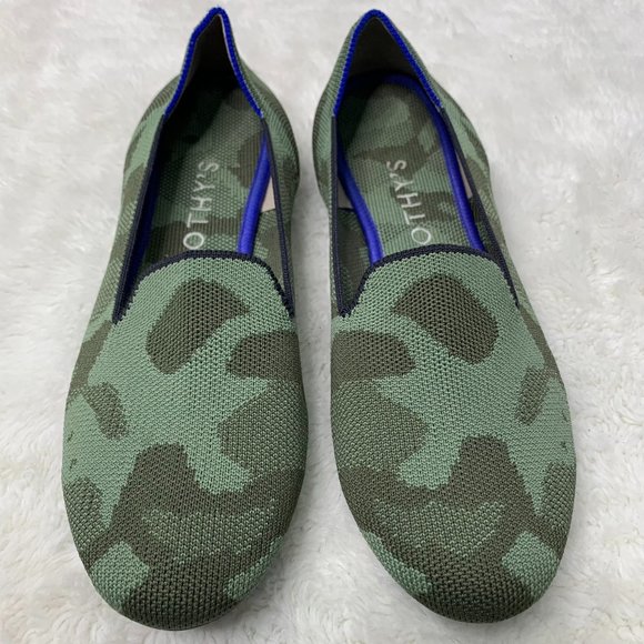 Rothy's Shoes - Rothy’s The Loafer Women's Green Olive Camo Round Toe Flats Shoes Size 9